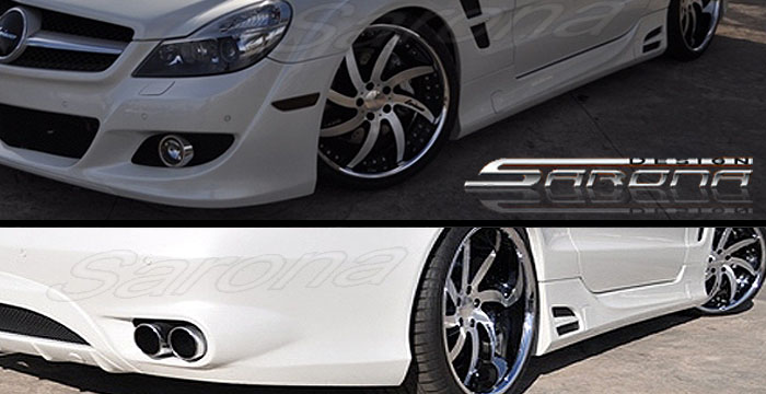 Custom Mercedes SL Side Skirts  Convertible (2003 - 2012) - $875.00 (Part #MB-016-SS)